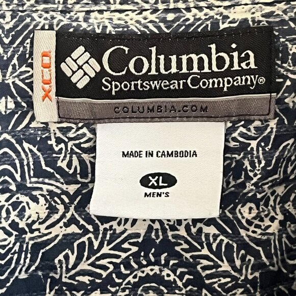 Columbia XCO Shirt Mens Extra Large Black White Authentic Outdoors Loose Fit‎ - Picture 7 of 9